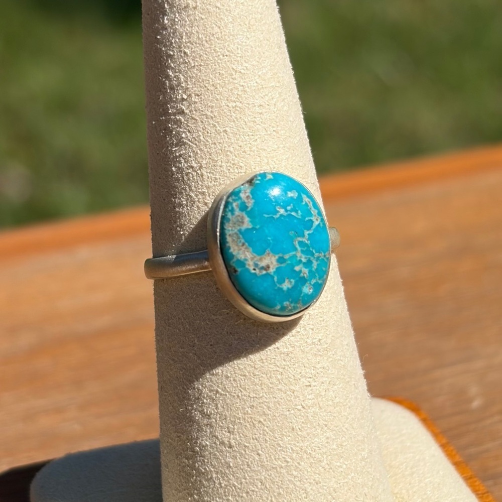 925 Sterling Silver Bluebird Turquoise Ring